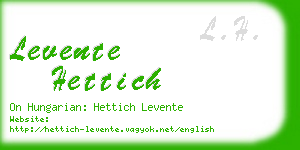 levente hettich business card